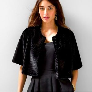 White House Black Market Faux Fur Bolero